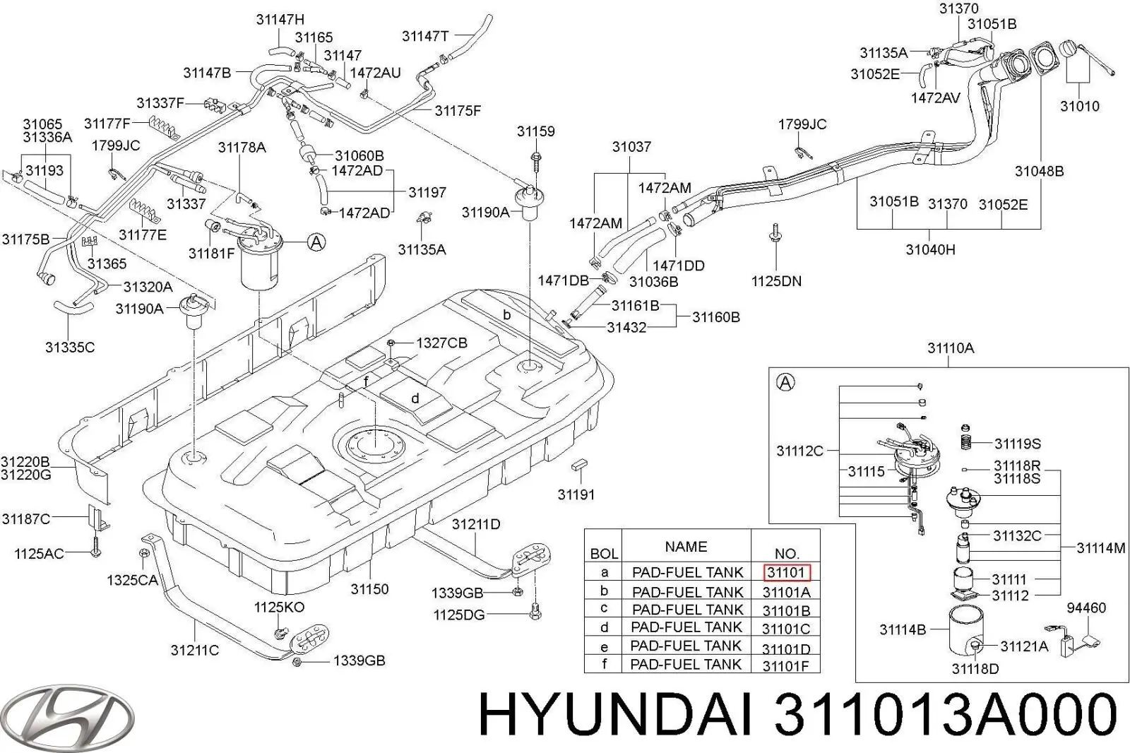  Hyundai/Kia 311013A000 цена, от  USD