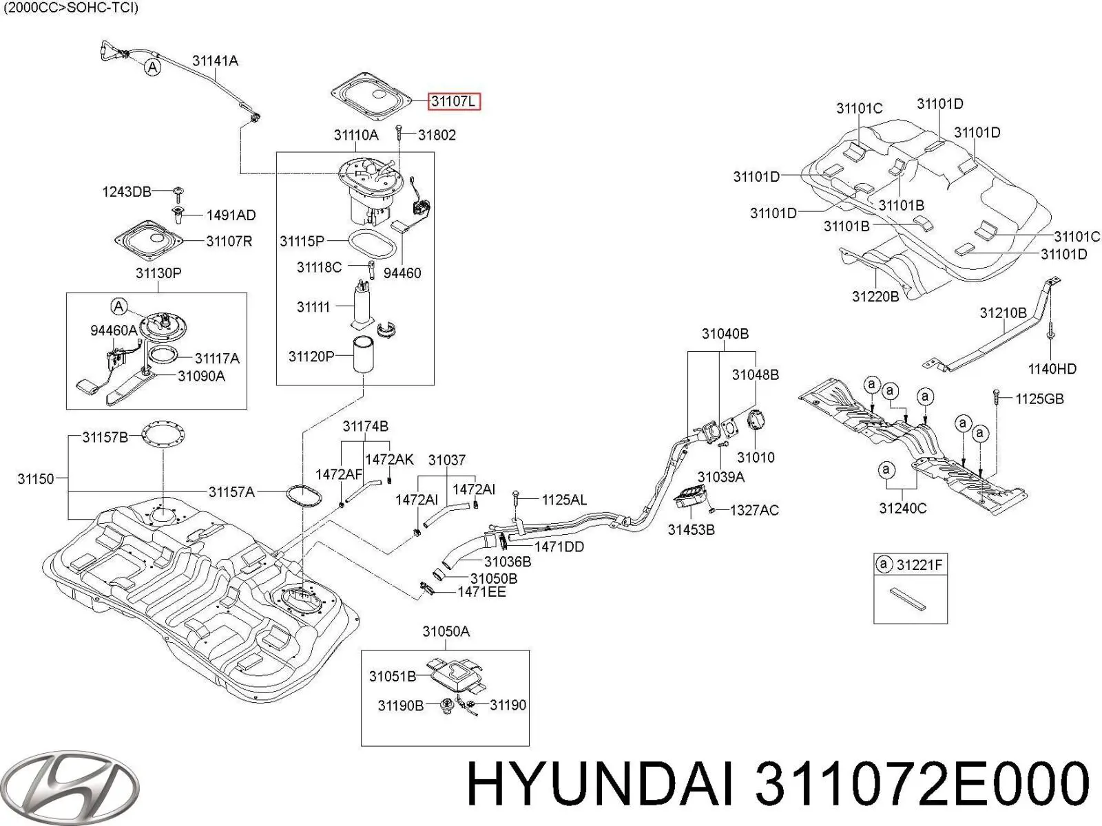 Купить 311072E000 Hyundai/Kia 