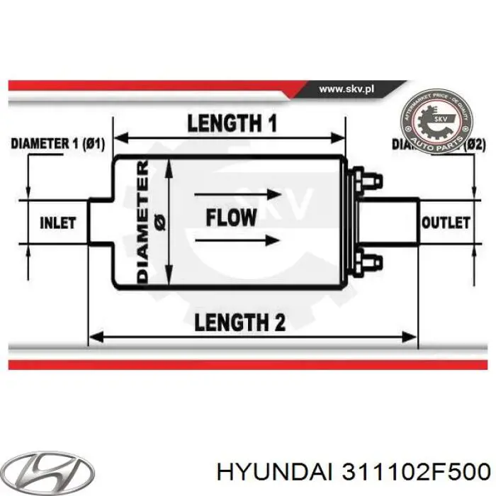 Модуль бензонасоса Hyundai/Kia 311102F500 цена, от  USD