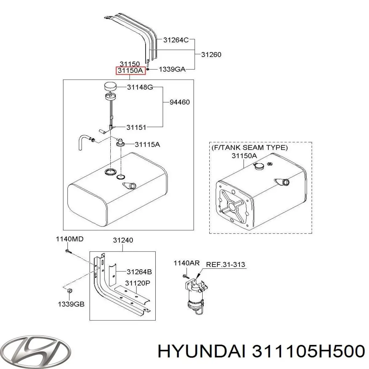 Бак топливный на Hyundai HD LIGHT 