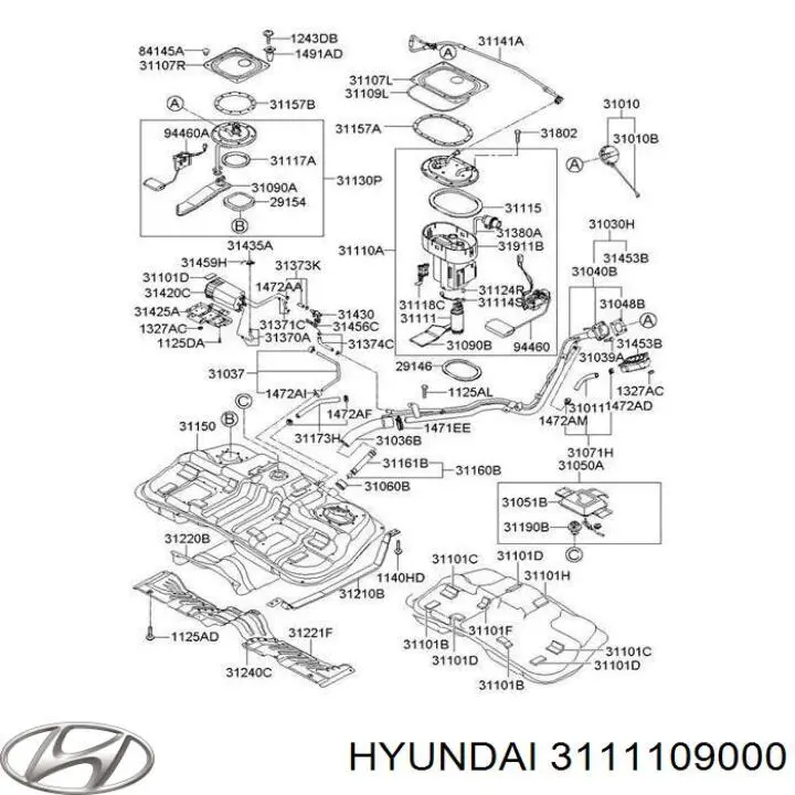 Элемент-турбинка топливного насоса 3111109000 Hyundai/Kia