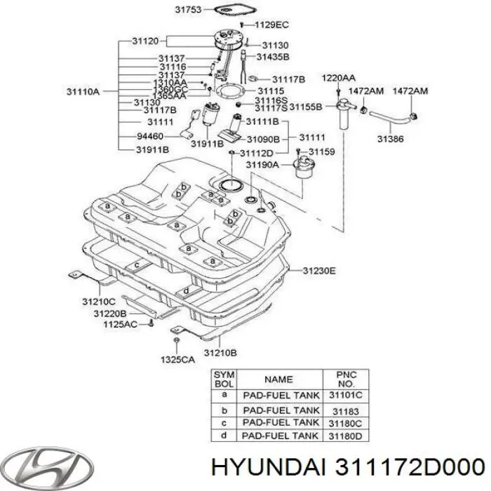 Купить 311172D000 Hyundai/Kia 