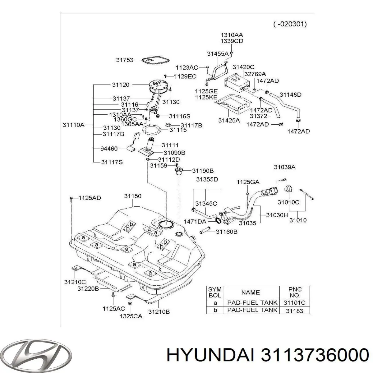 3113736000 Hyundai/Kia 