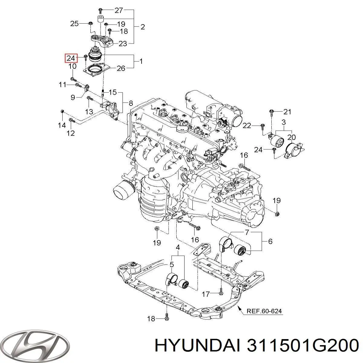 Купить 311501E000 Hyundai/Kia Танк топливный