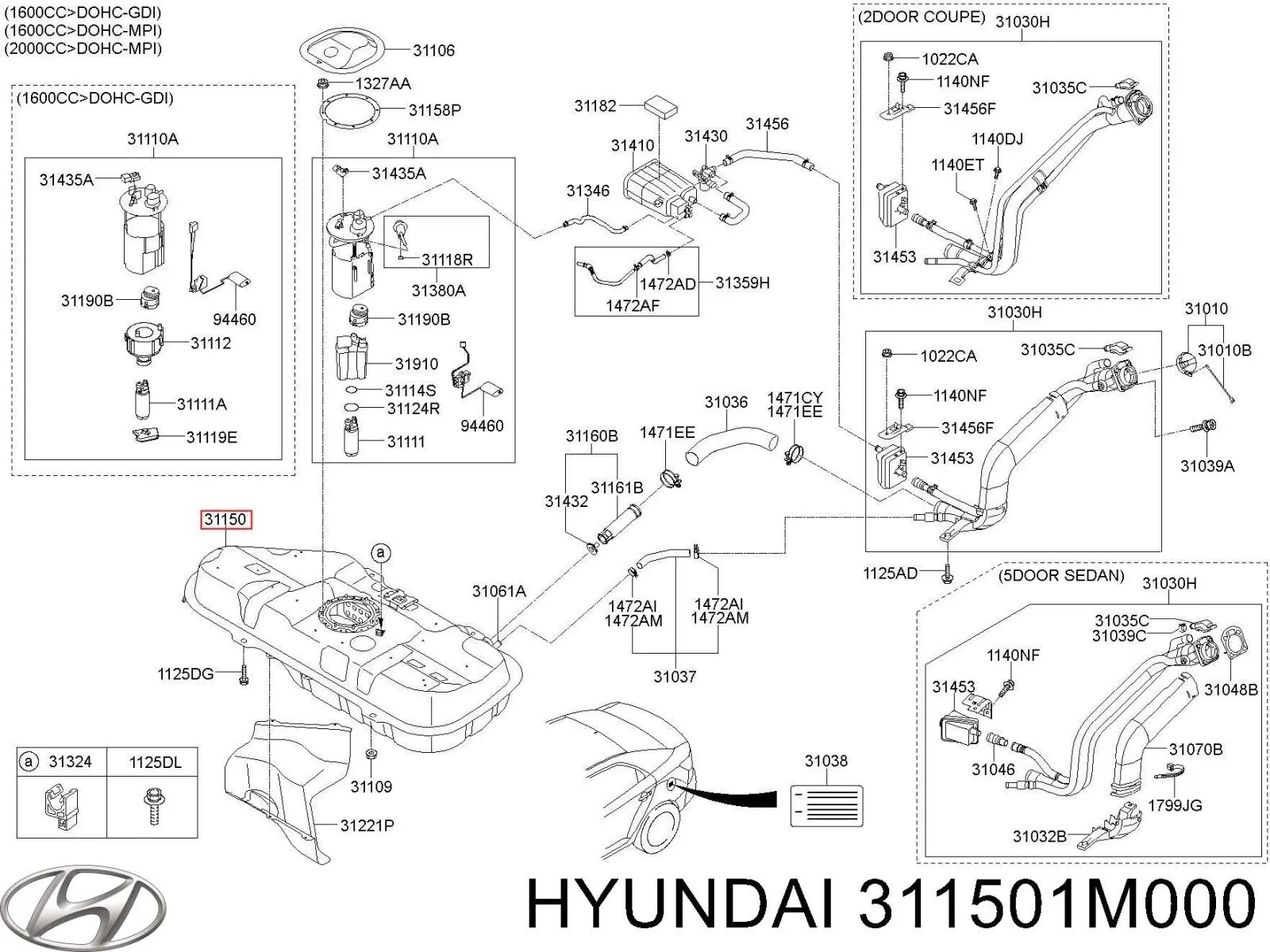  311501M000 Hyundai/Kia