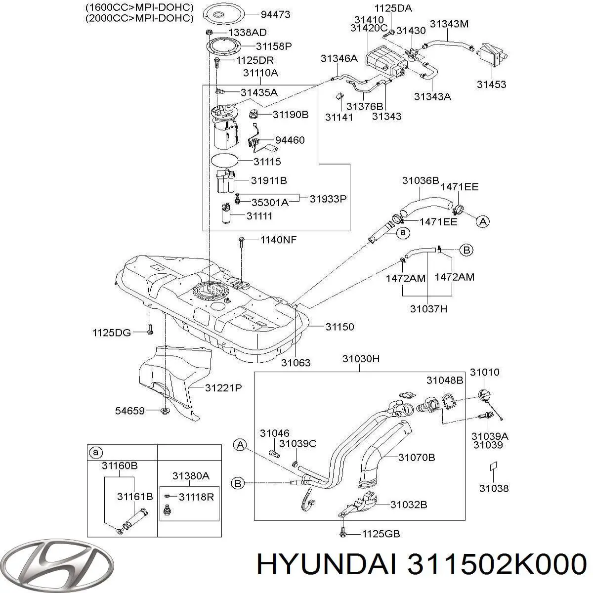  311502K000 Hyundai/Kia