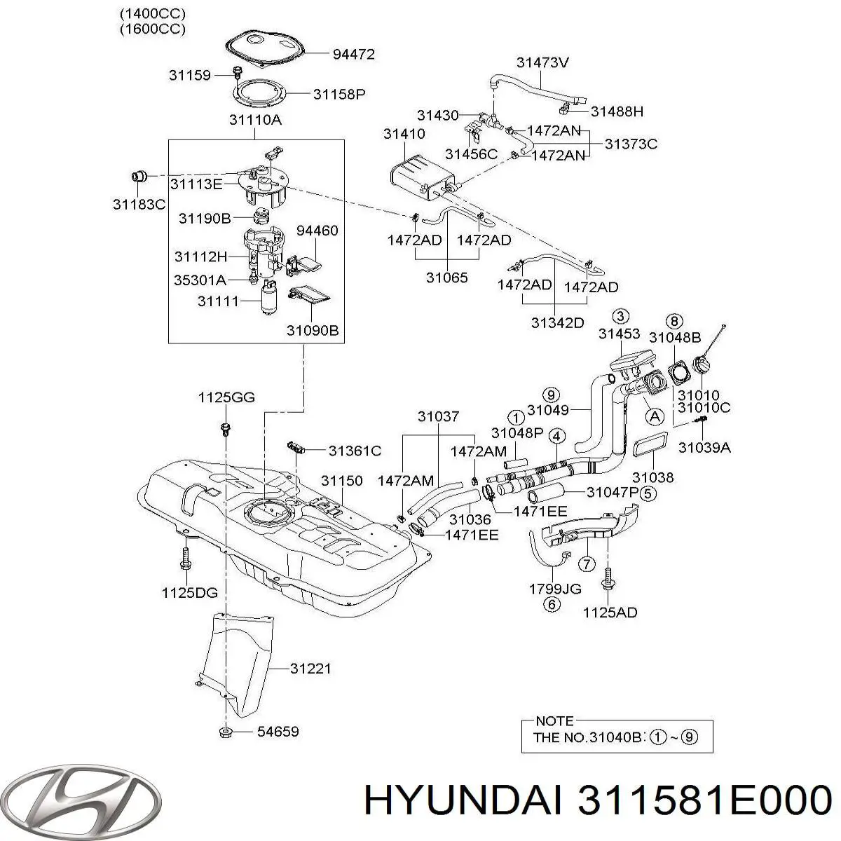 311581E000 Hyundai/Kia 