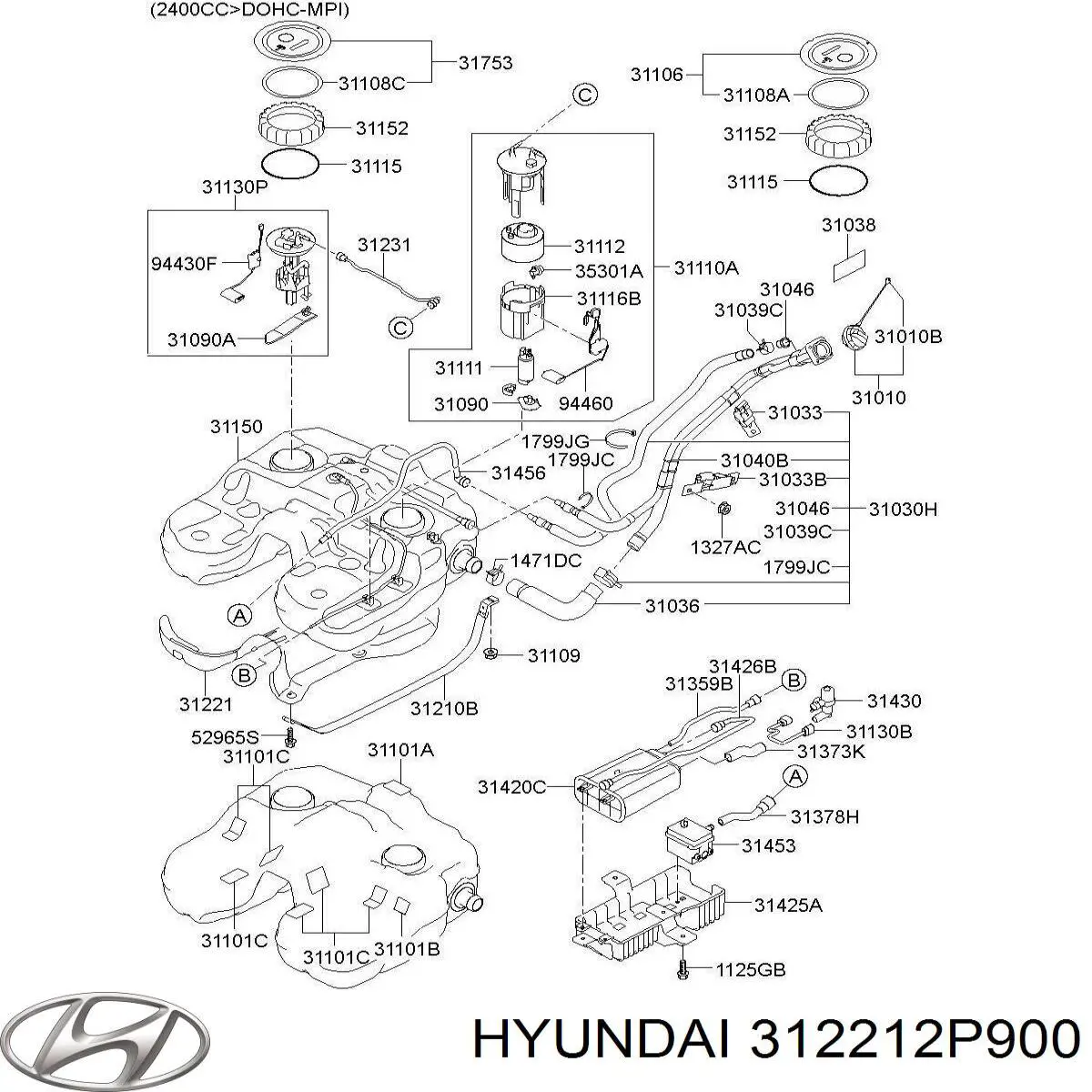  Hyundai/Kia 312212P900 цена, от 50.68 USD