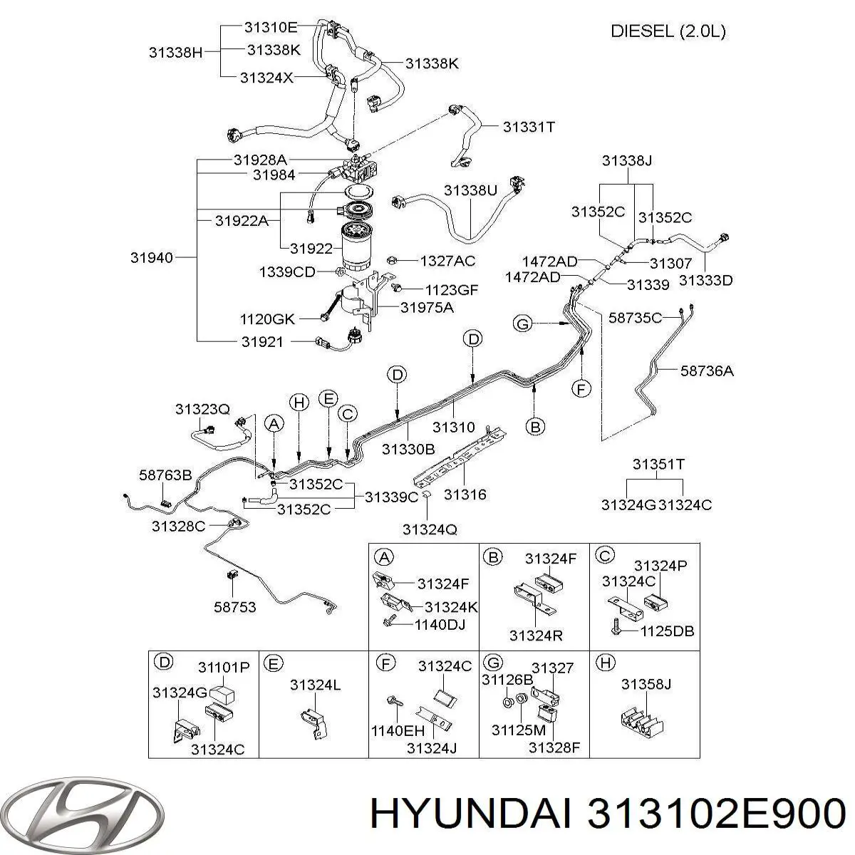 Купить 313102E900 Hyundai/Kia 