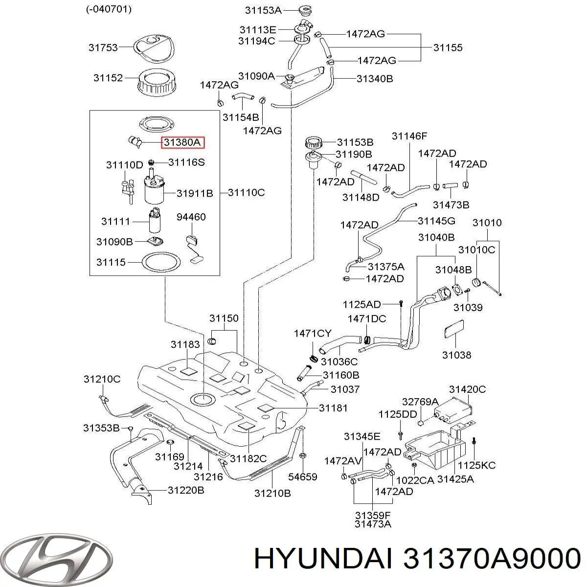 Регулятор давления топлива в топливной рейке Hyundai Sonata VIII седан (DN8) (2019 - 2026) цена, от 51.62 USD