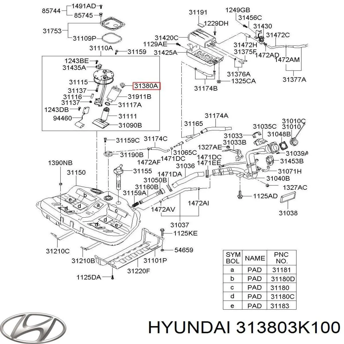  Hyundai/Kia 313803K100 цена, от 40.10 USD