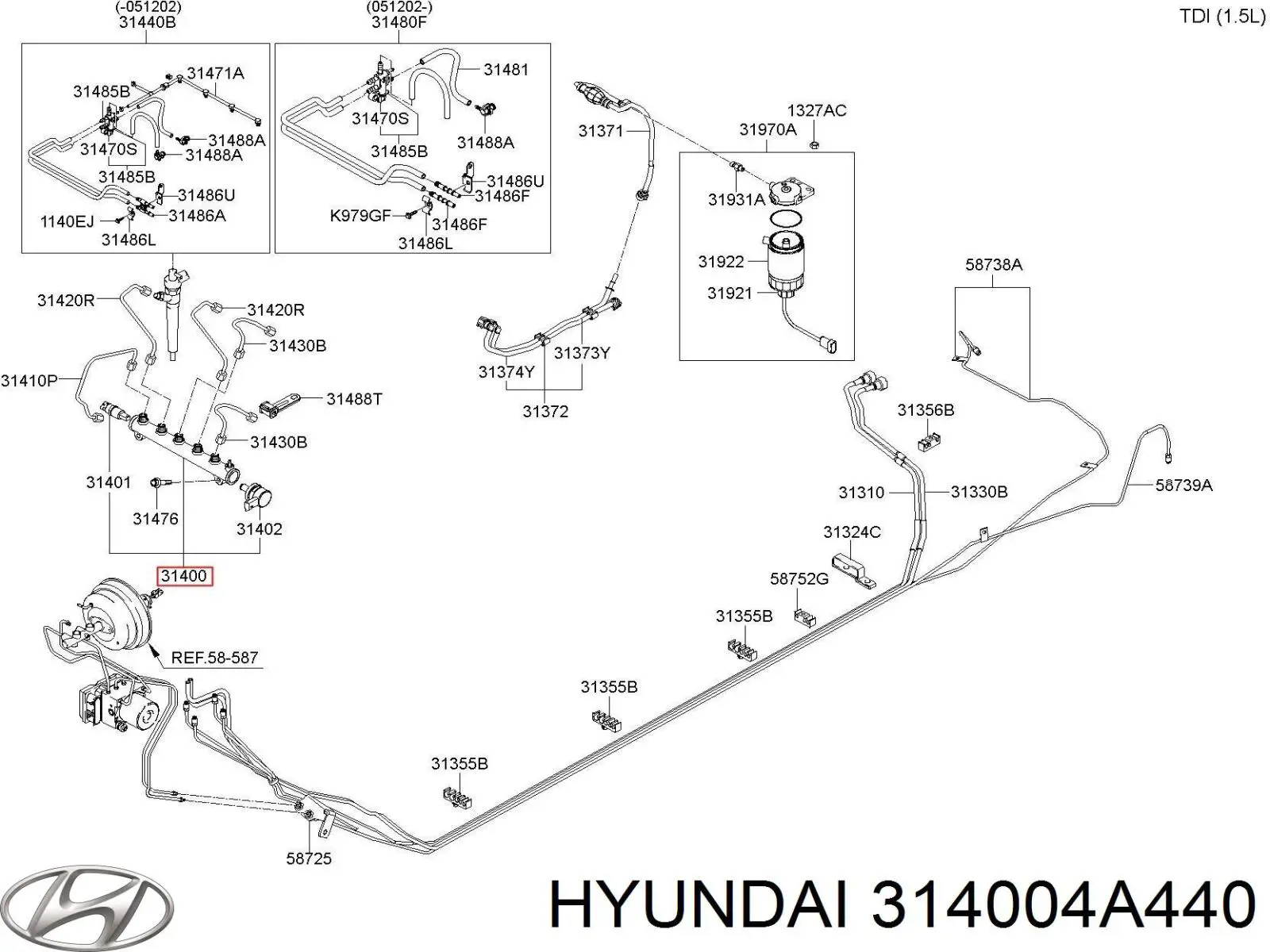 Топливная рампа Hyundai/Kia 314004A440 цена, от 8.47 USD