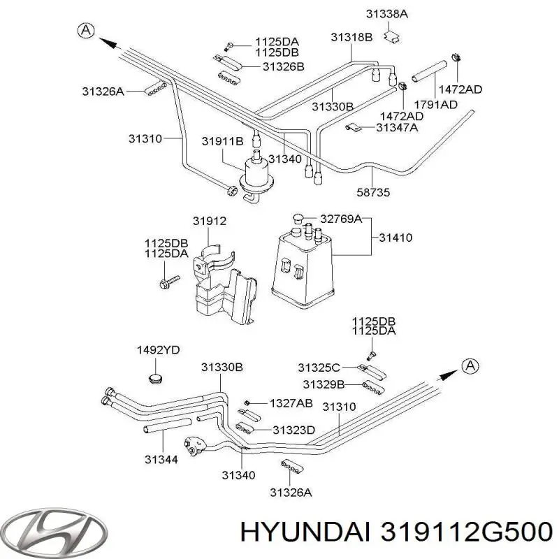 Топливный фильтр 319112G500 Hyundai/Kia