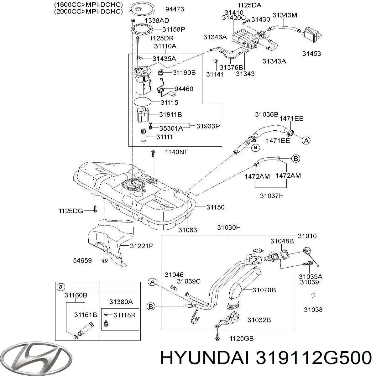 Фильтр топливный Hyundai/Kia 319112G500