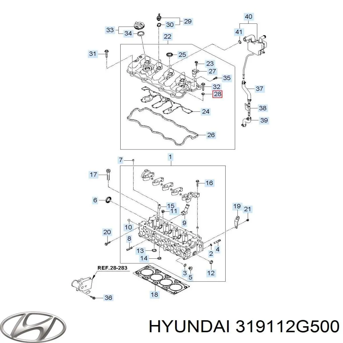 319112G500 Hyundai/Kia filtro de combustível