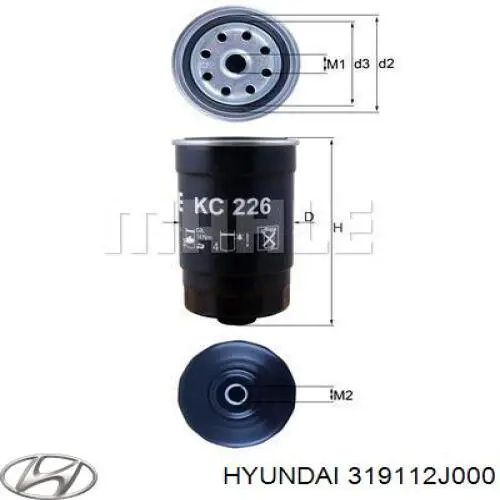 319112J000 Hyundai/Kia Фильтр топлива