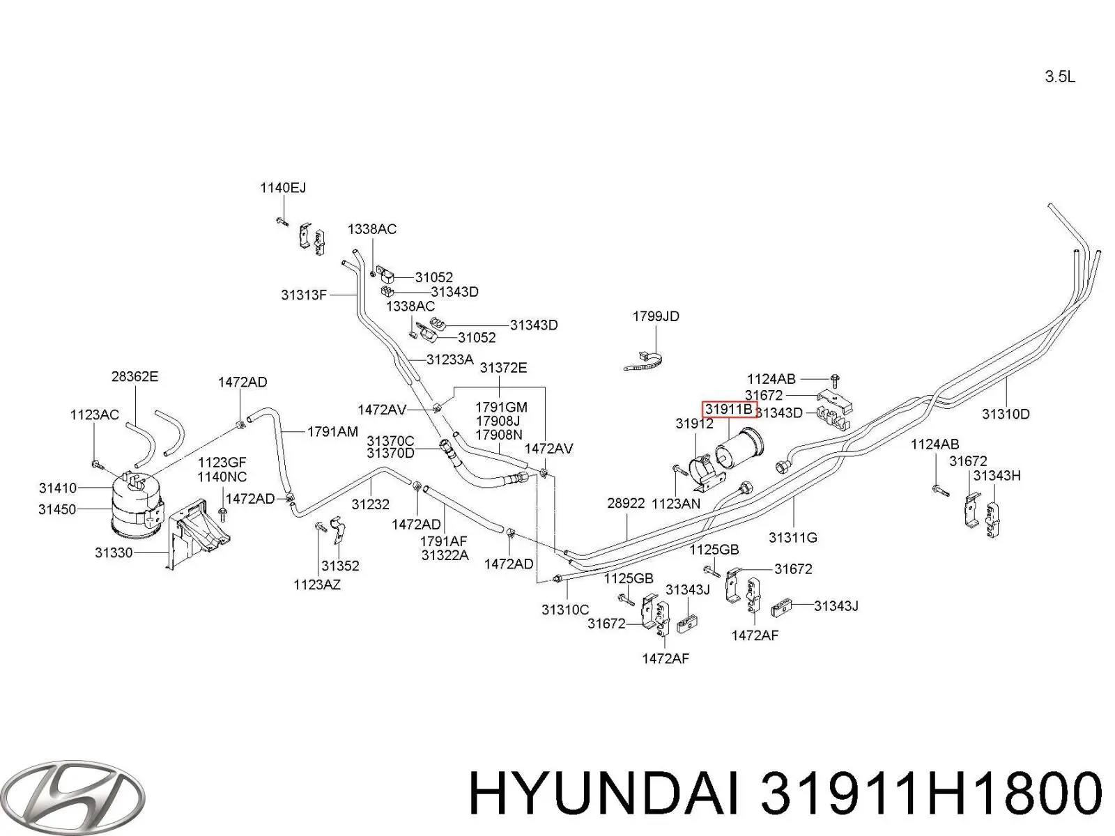 Фильтр тонкой очистки топлива Hyundai/Kia 3191138000 цена, от 4.87 USD