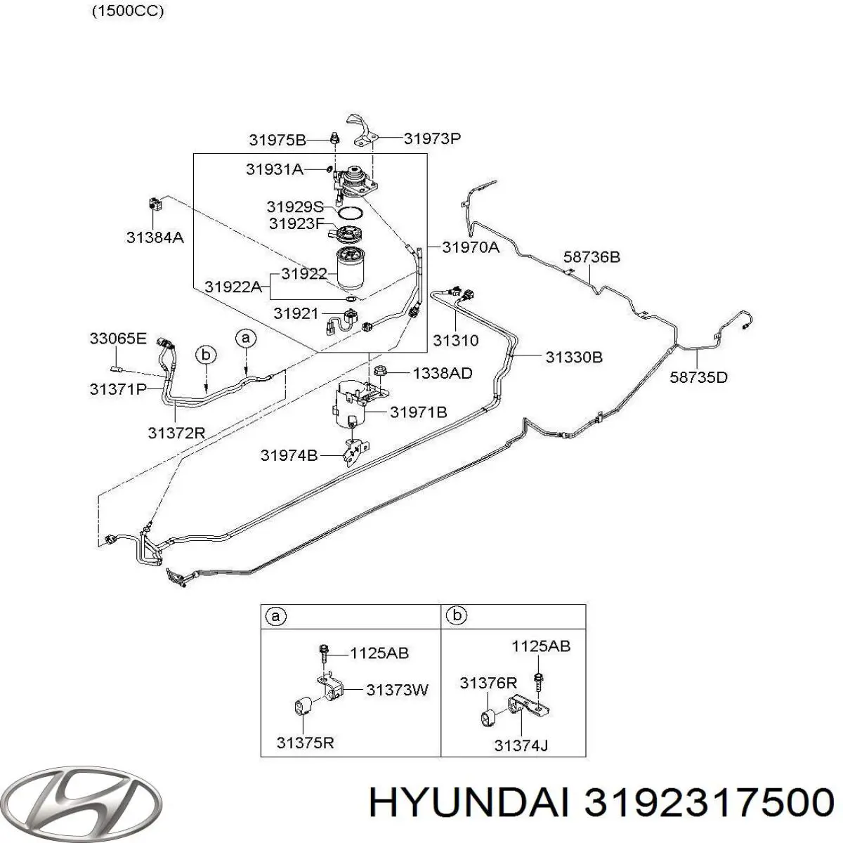 Купить 3192317500 Hyundai/Kia Подогреватель топлива в фильтре