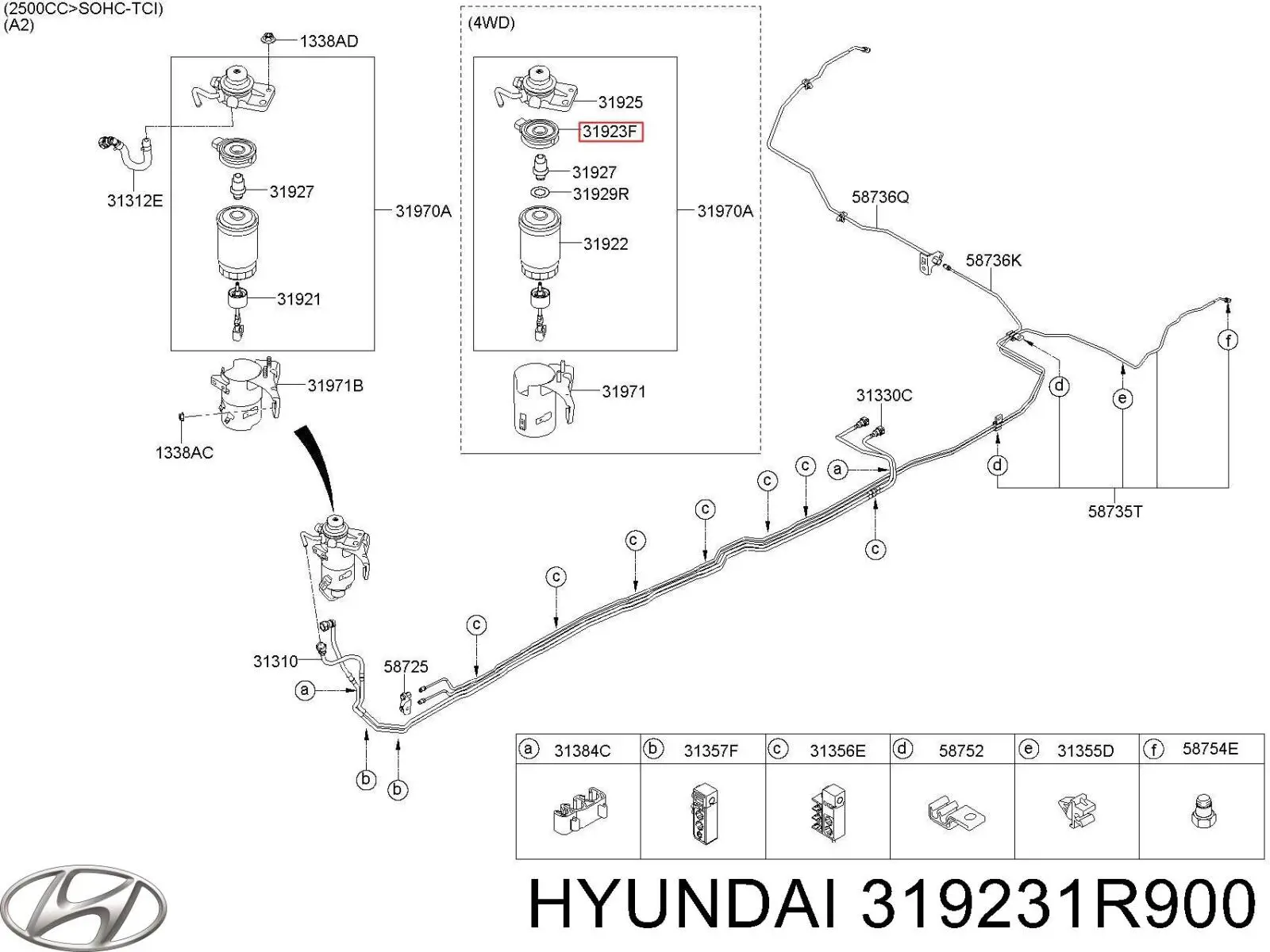 Подогреватель топлива в фильтре Hyundai/Kia 319231R900 цена, от 90.22 USD