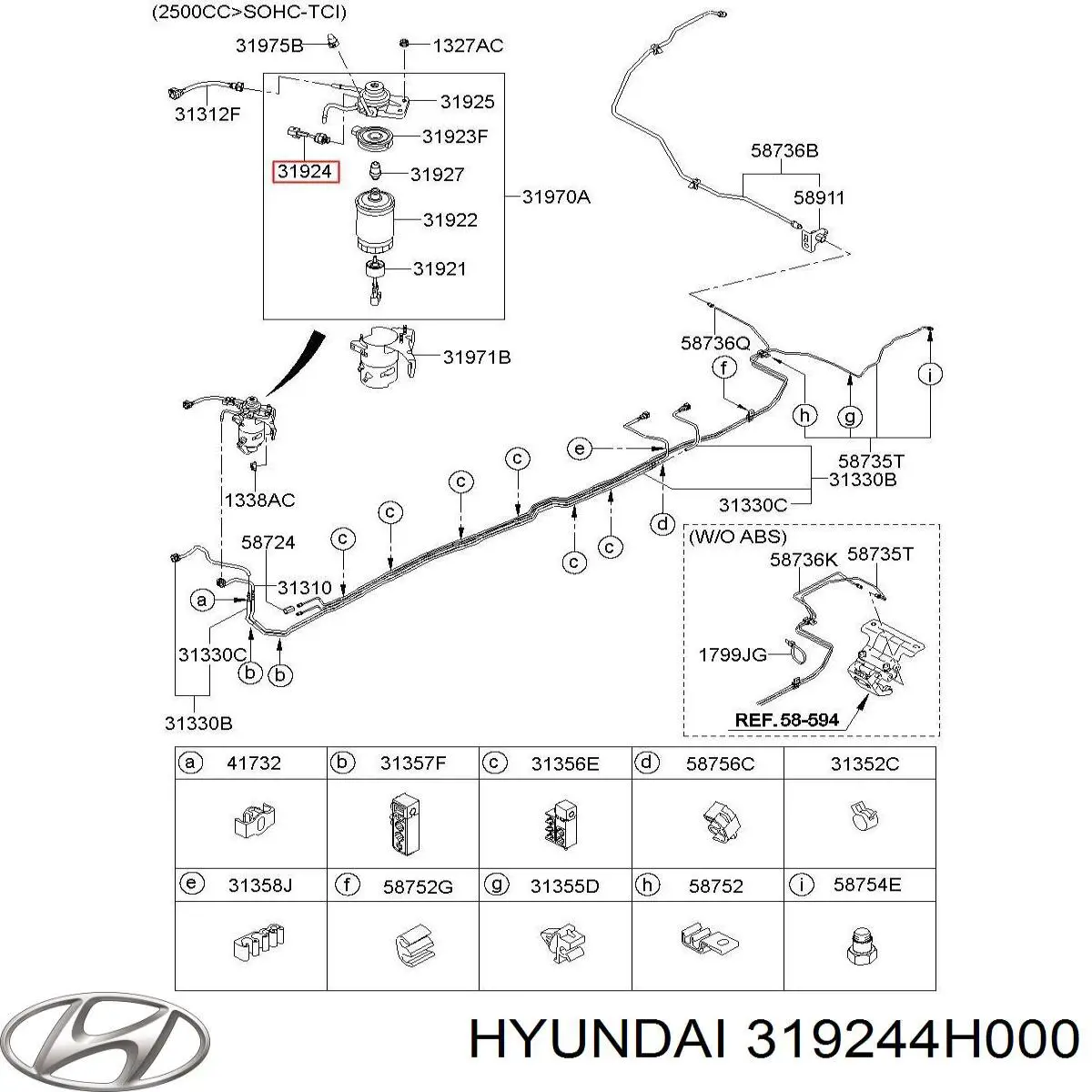 Датчик температуры топлива Hyundai/Kia 319244H000 цена, от 17.95 USD