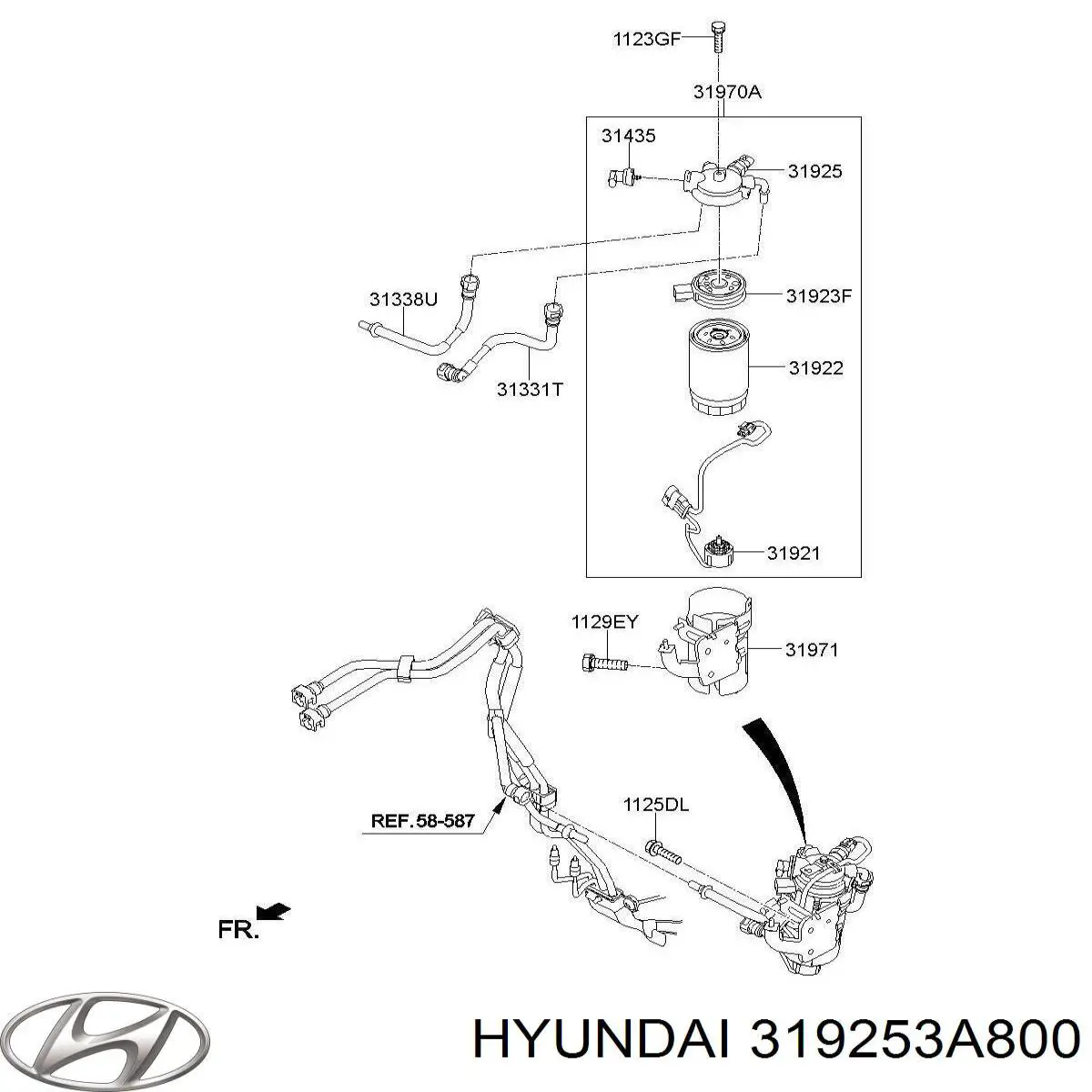 Фильтр тонкой очистки топлива Hyundai/Kia 319253A800 цена, от 98.87 USD