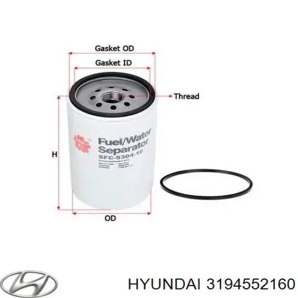 Топливный фильтр 3194552160 Hyundai/Kia