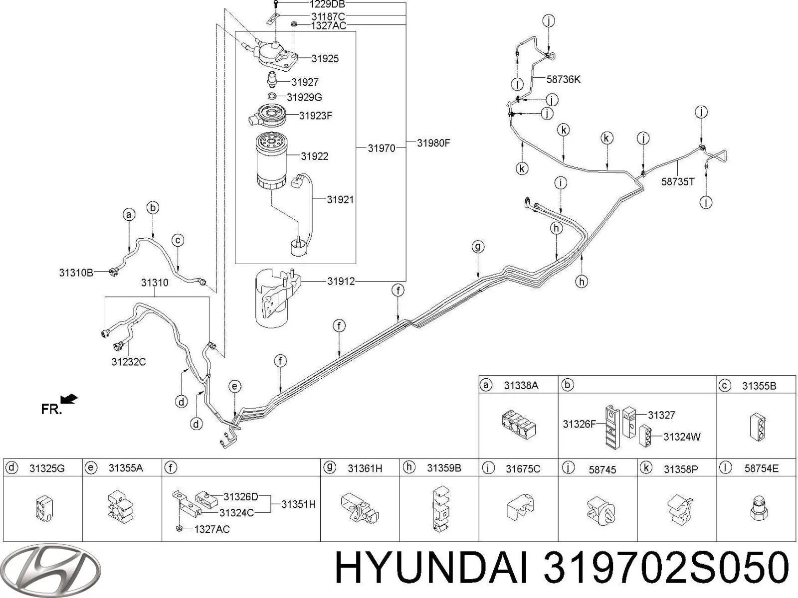 Топливный фильтр 319702S050 Hyundai/Kia