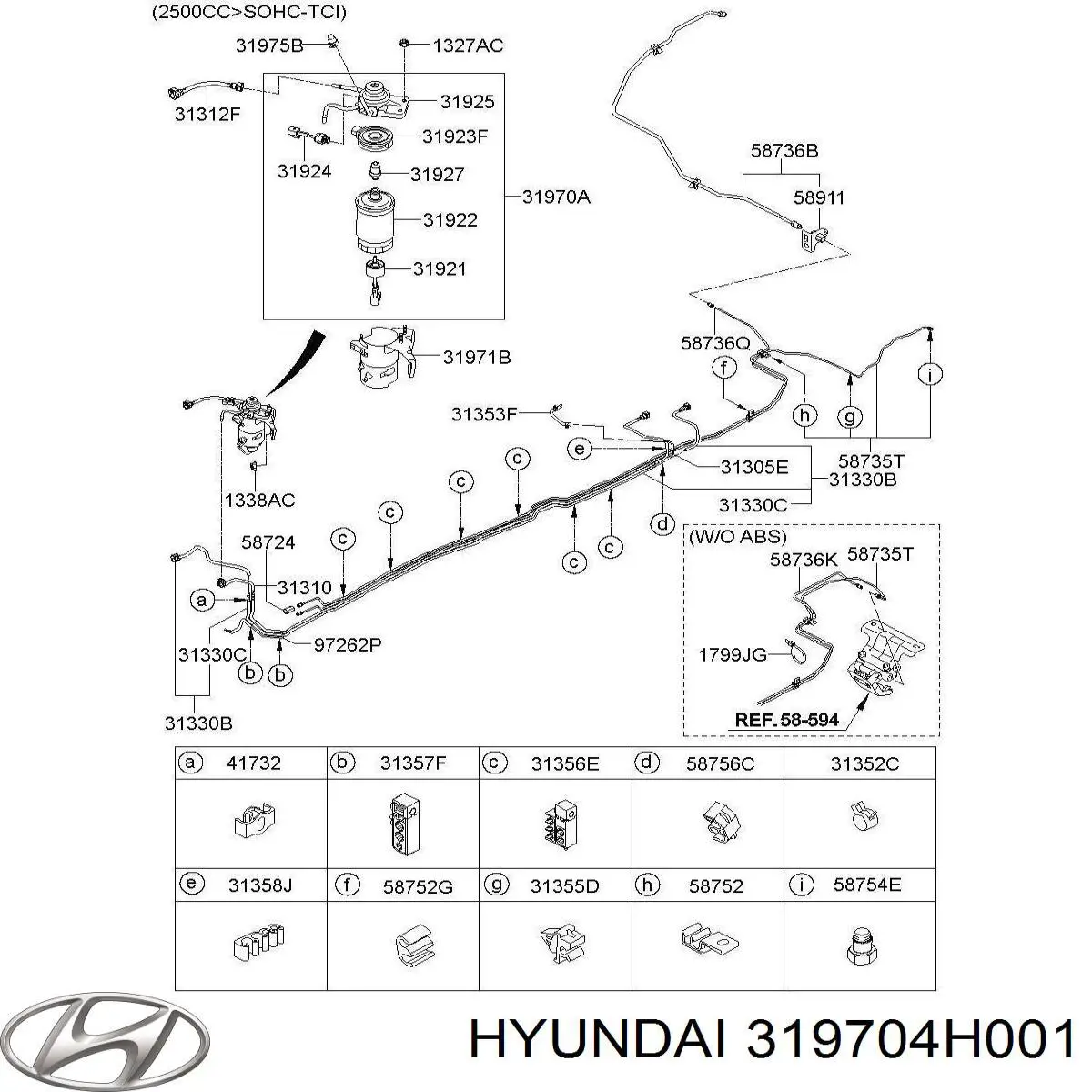 Купить 319704H002 Hyundai/Kia Фильтр-отстойник топлива грубой очистки