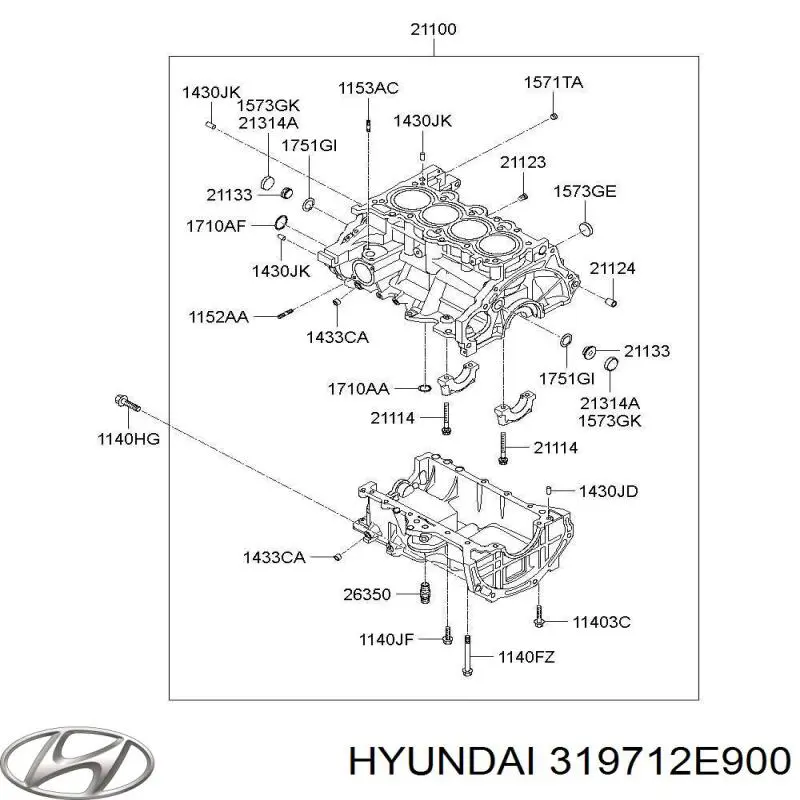  Hyundai/Kia 319712E900 цена, от 21.75 USD