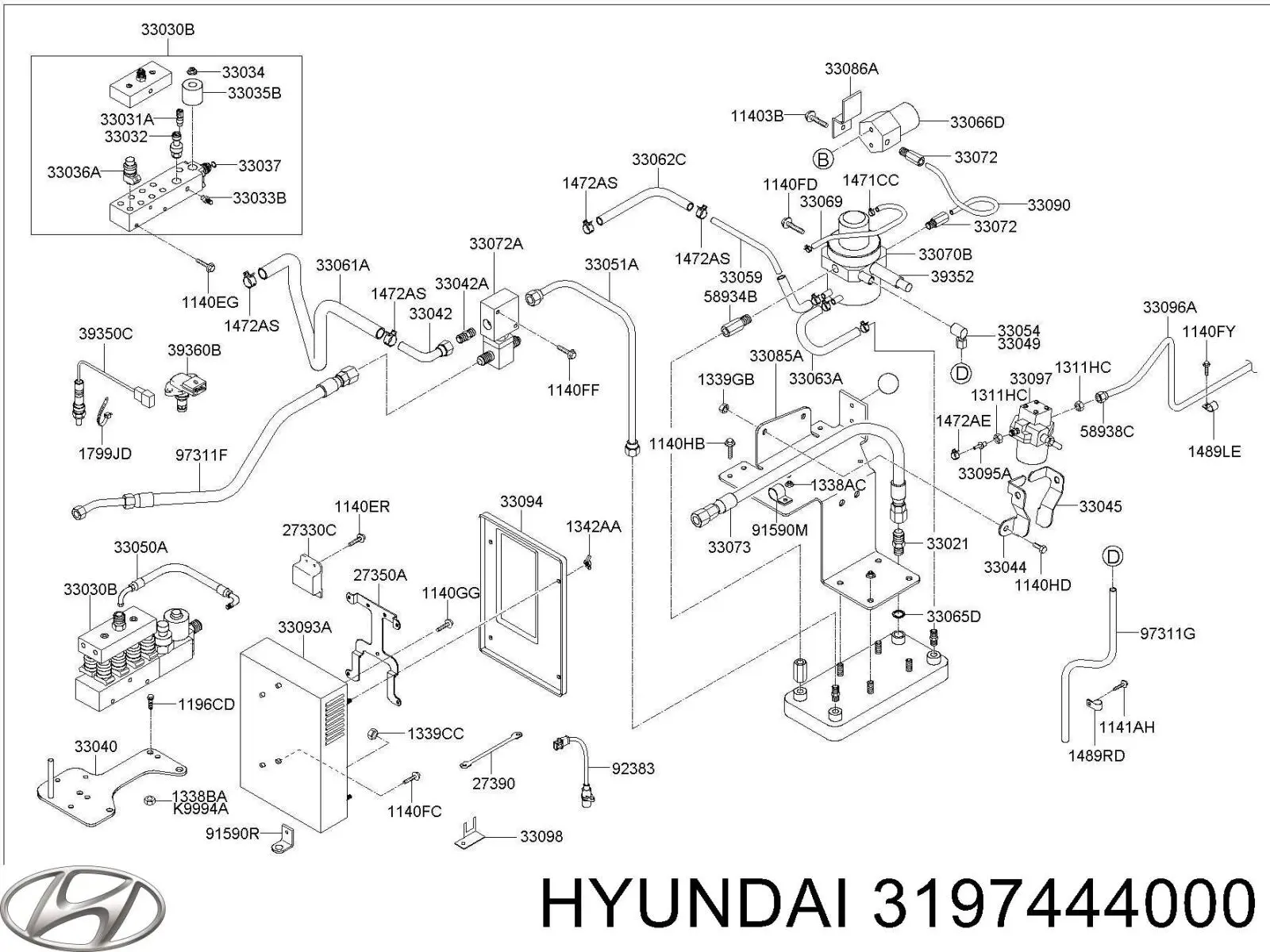 Купить 3197444000 Hyundai/Kia Датчик уровня воды топливного фильтра