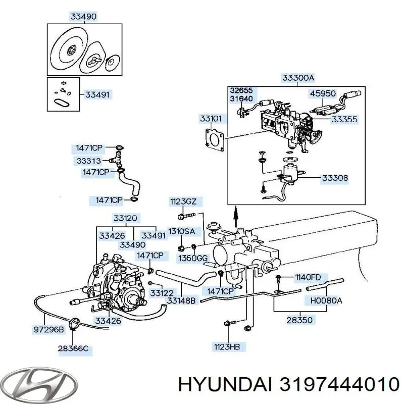 Купить 3197444010 Hyundai/Kia Датчик уровня воды топливного фильтра