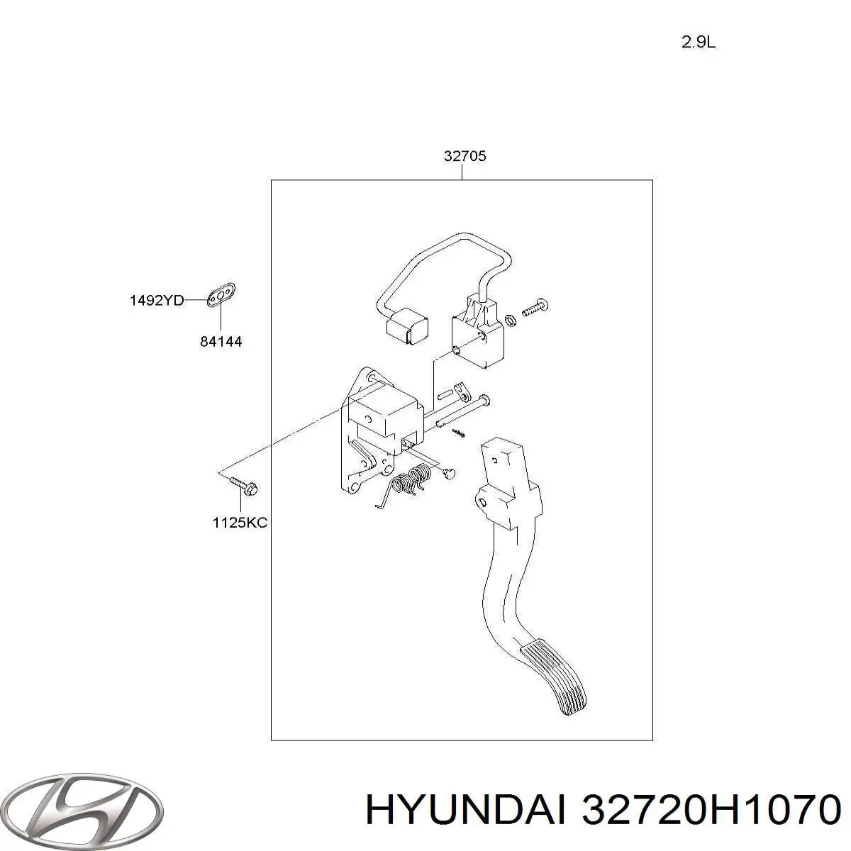 32720H1070 Hyundai/Kia Педали газа