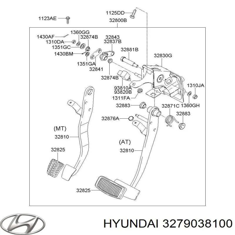 Педали газа на Hyundai Sonata IV EF