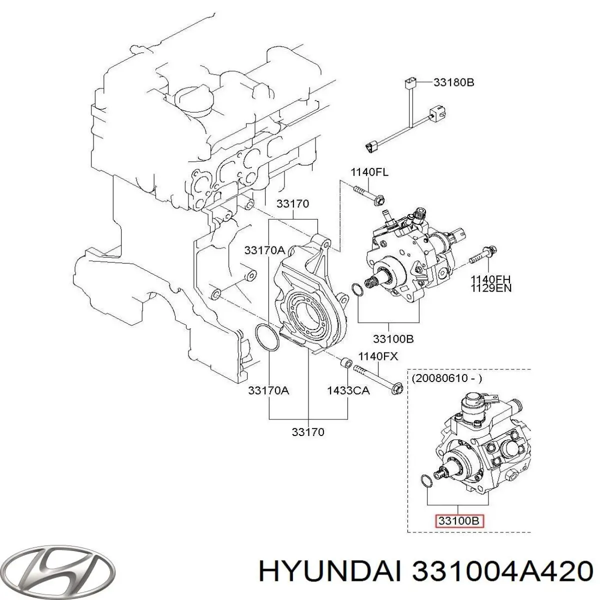 Насос топливный высокого давления (ТНВД) Hyundai/Kia 331004A420 цена, от 87.47 USD