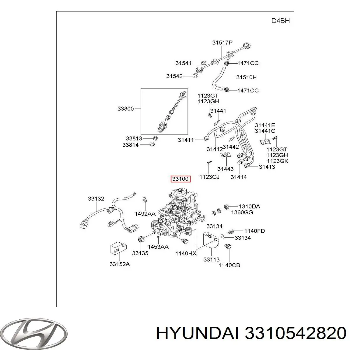 Bomba de combustível de pressão alta para Hyundai H100 