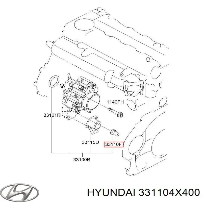 Купить 331104X400 Hyundai/Kia Датчик температуры топлива