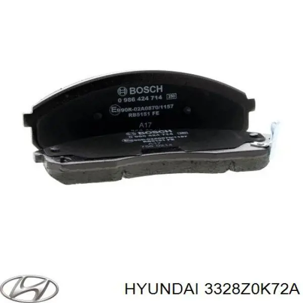 3328Z0K72A Hyundai/Kia передние тормозные колодки