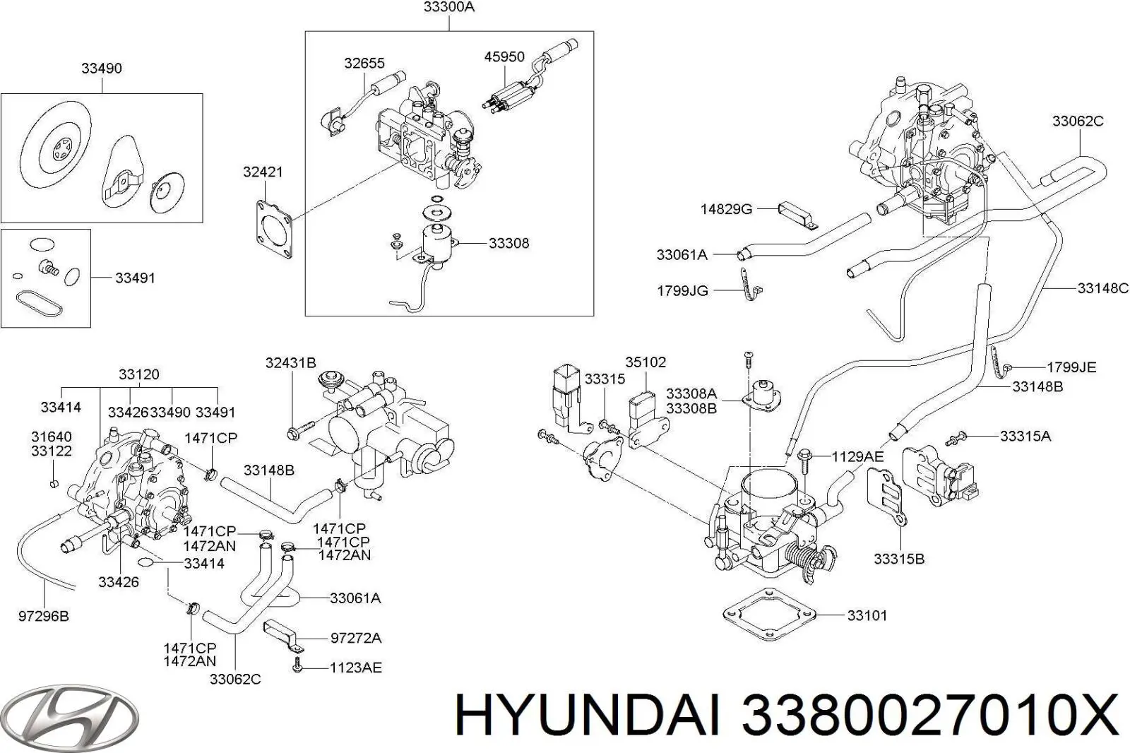 Форсунка инжектора Hyundai/Kia 3380027010X цена, от 57.01 USD