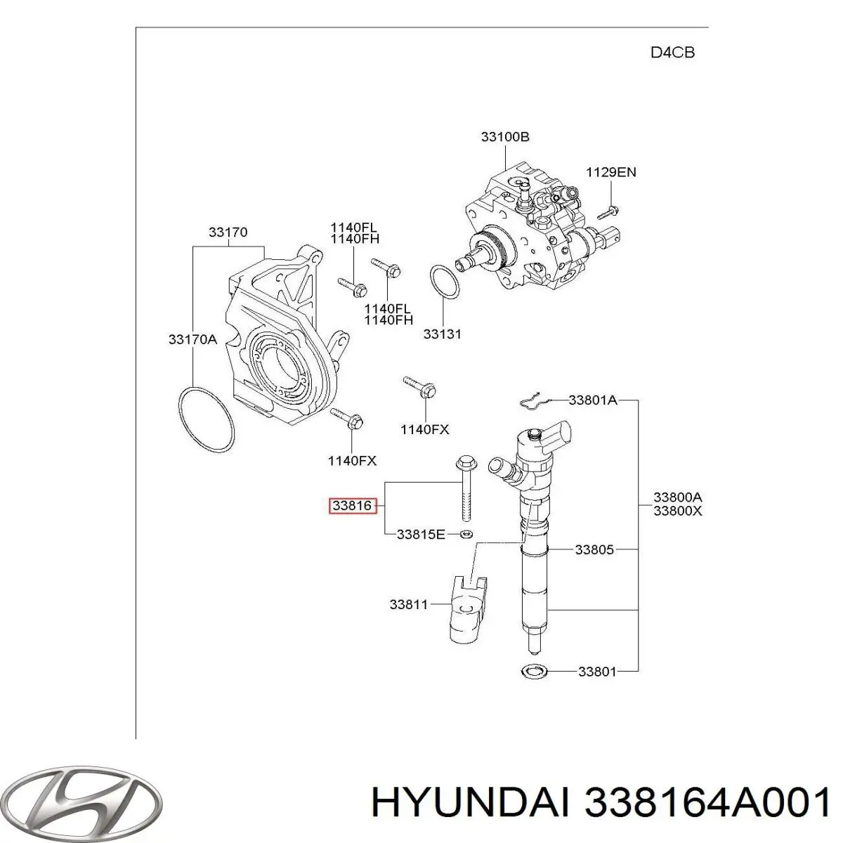 Болт крепления форсунки Hyundai/Kia 338164A001 цена, от 4.32 USD