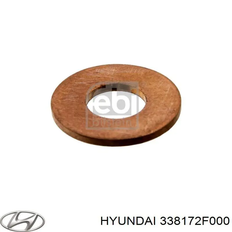 Кільце ущільнювача штуцера зворотного шланга форсунки 338172F000 Hyundai/Kia