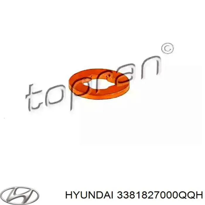 3381827000QQH Hyundai/Kia кольцо (шайба форсунки инжектора посадочное)