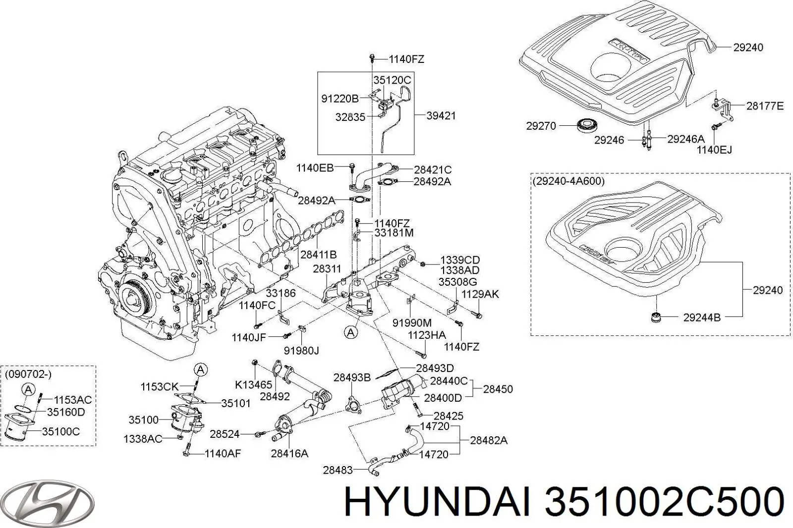 Válvula de borboleta montada para Hyundai H-1 STAREX (TQ)