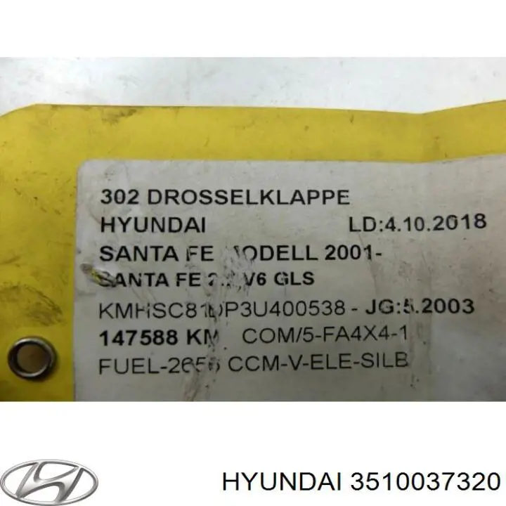 Купить 3510037320 Hyundai/Kia Блок дроссельной заслонки