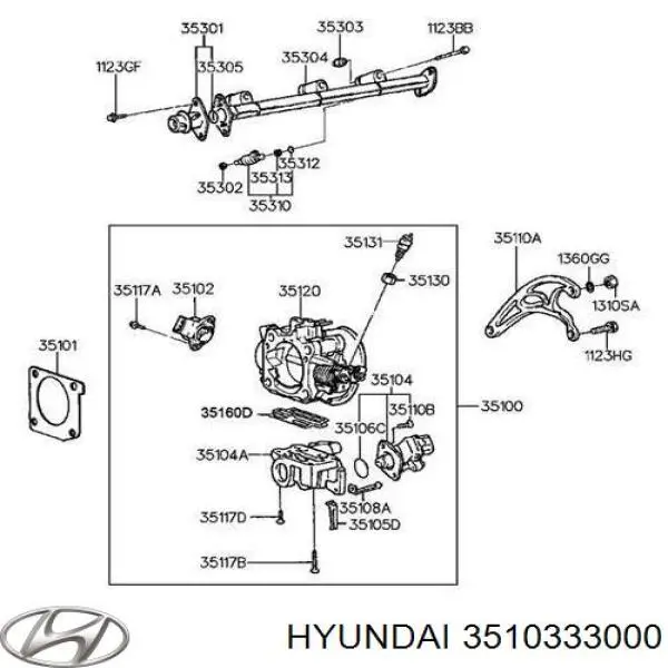 3510333000 Hyundai/Kia клапан (регулятор холостого хода)