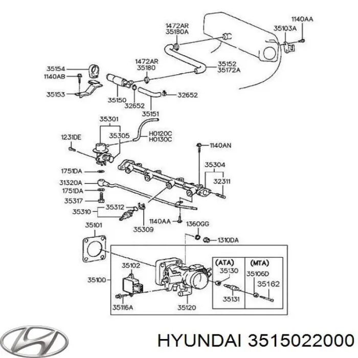 Клапан холостого хода Hyundai/Kia 3515022000 цена, от 72.01 USD