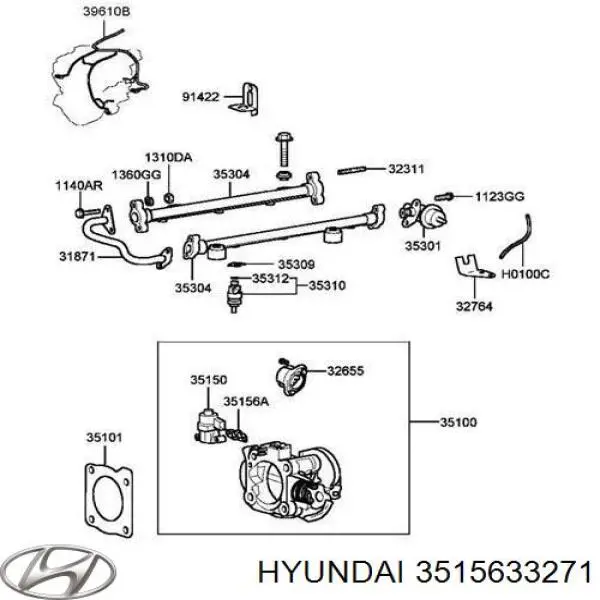 Прокладка клапана / регулятора холостого ходу 3515633271 Hyundai/Kia