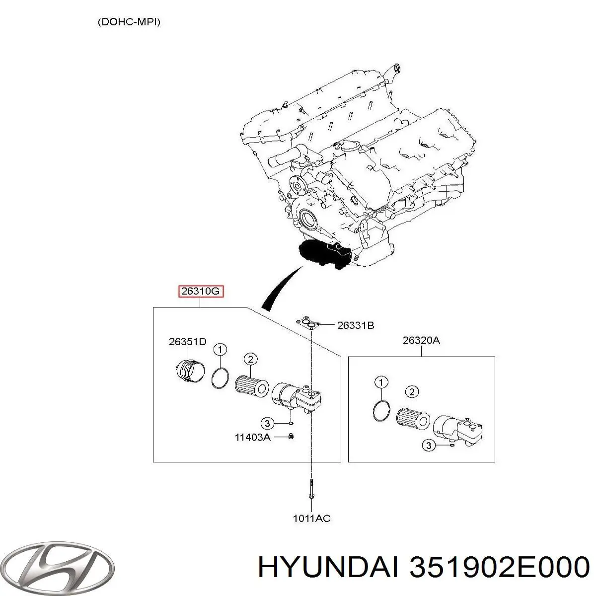 Hyundai/Kia 351902E000 цена, от 20.60 USD