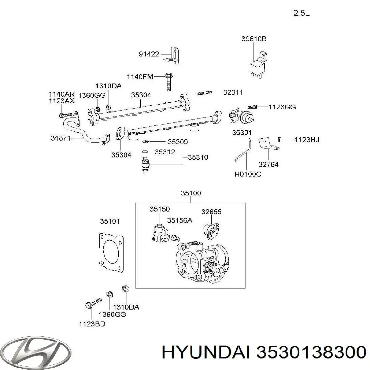 3530138300 Hyundai/Kia Прокладка регулятора давления топливной рейки