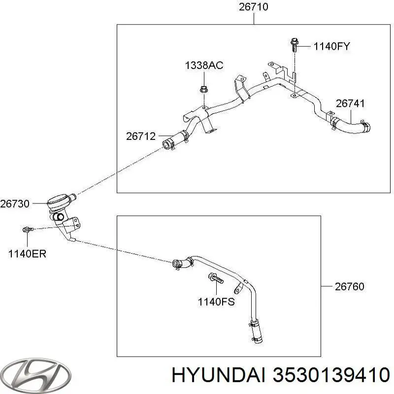 Купить 3530139410 Hyundai/Kia Регулятор давления топлива