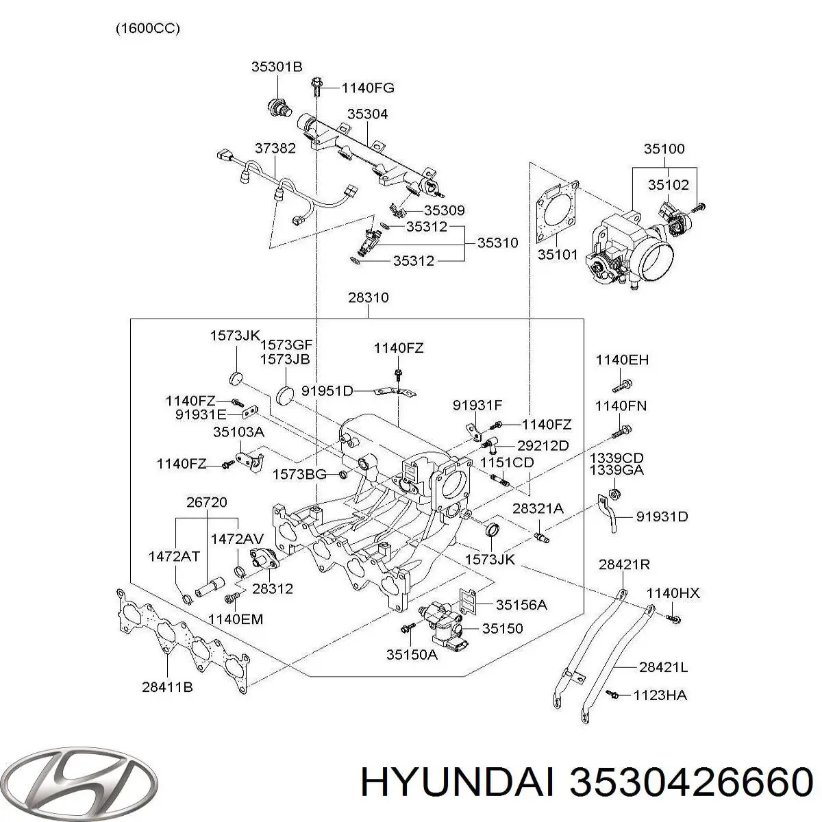Топливная рампа Hyundai/Kia 3530426660 цена, от 9.29 USD
